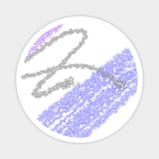 Pink Purple glitter sparkle art design Magnet